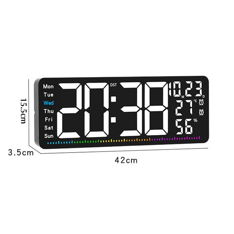 Đồng hồ điện tử treo tường led 3d DS6661 điều khiển từ xa