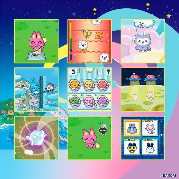 Máy nuôi thú ảo Tamagotchi Paradise - Pink Land bán ở nShop có nhiều mini game thú vị vui nhộn