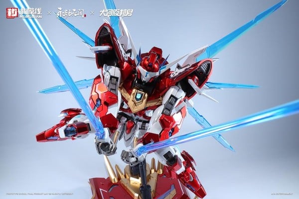 nShop bán mô hình lắp ráp Deluxe Edition Hemoxian x Naraka Blade Point robot kiếm sĩ màu đỏ