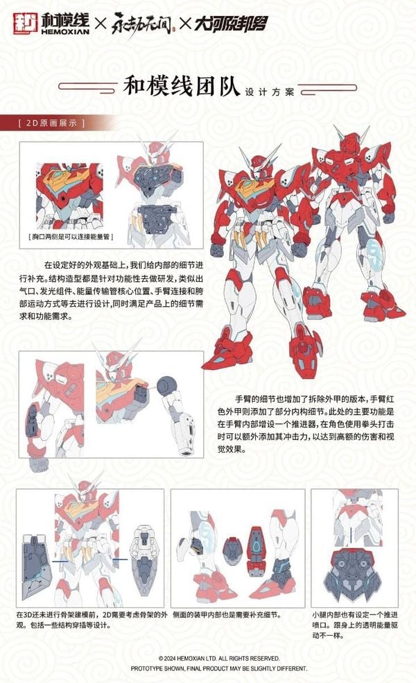 nShop bán model kit Deluxe Edition Hemoxian x Naraka Blade Point phiên bản mecha quảng cáo game