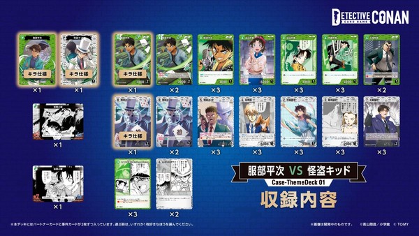 nShop bán Detective Conan Case-ThemeDeck 01 Heiji Hattori vs Kaito Kid có deck list gồm 44 lá chính và 1 bonus