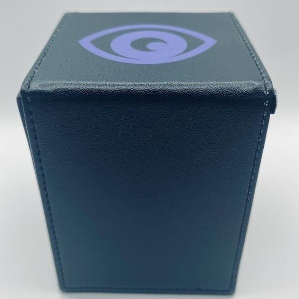 Phụ kiện Pokémon TCG sang trọng, hộp đựng bài Gengar Evolution da PU với tông màu đen tím đậm chất Halloween.