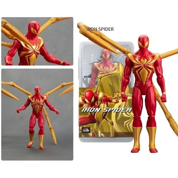 Mô hình nhân vật Marvel Iron Spiderman 7 inch ZD Toys ZM90 chất lượng cao, chi tiết sắc nét, chính hãng