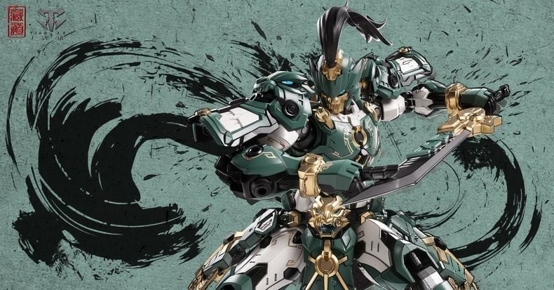 model kit trung thiết kế cổ phong