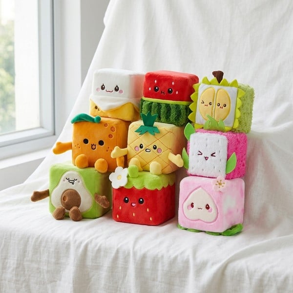 nShop bán thú bông vuông Squarepals Fruit Collection 10cm chính hãng xuất được hóa đơn đỏ VAT giá tốt