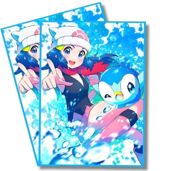 Sleeves bọc bảo vệ bài Pokemon TCG Dawn và Piplup màu sắc bắt mắt