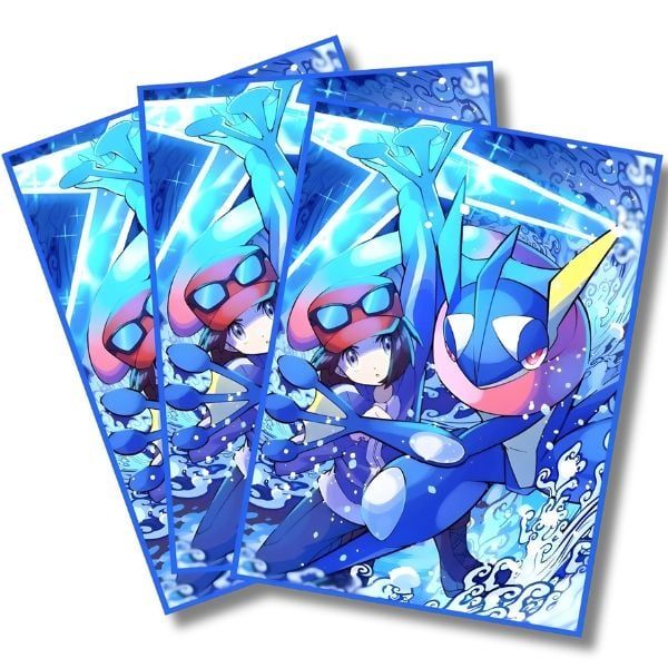 Sleeves bọc bảo vệ bài Pokemon TCG Greninja và Calem màu sắc bắt mắt
