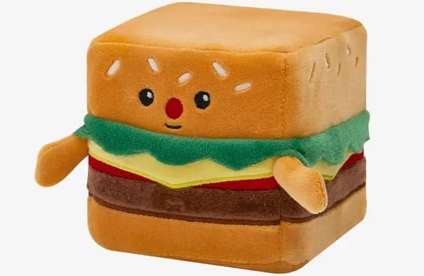 thú bông vuông Squarepals Food Collection 10cm bánh mì hamburger
