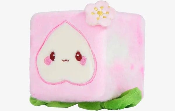 thú bông vuông Squarepals Fruit Collection 10cm peach trái đào