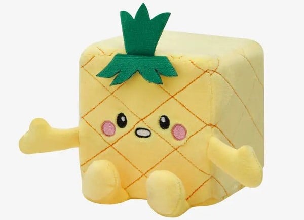 thú bông vuông Squarepals Fruit Collection 10cm pineapple dứa thơm