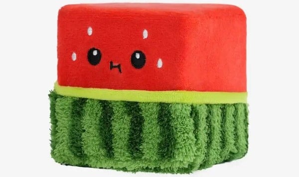 thú bông vuông Squarepals Fruit Collection 10cm watermelon dưa hấu