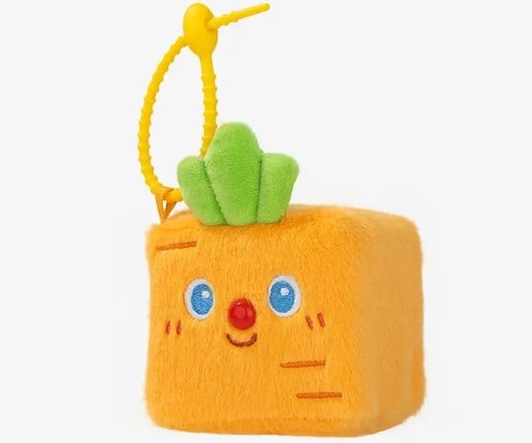 thú bông vuông Squarepals Vegetable Collection 7cm carrot cà rốt củ cải đỏ