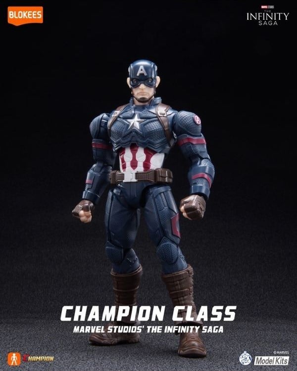 nShop bán mô hình Blokees Marvel Hero Champion Class 03 Captain America 81115 kèm khiên và búa Thor