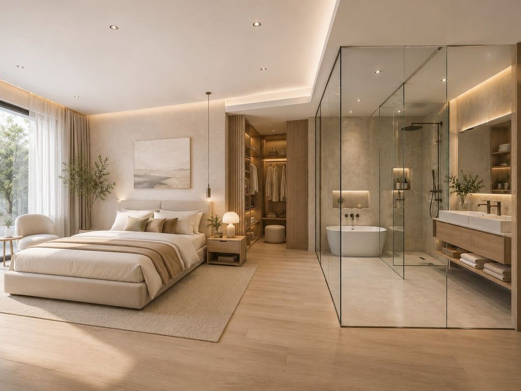 Thiết kế nhà vệ sinh trong phòng ngủ 16m2