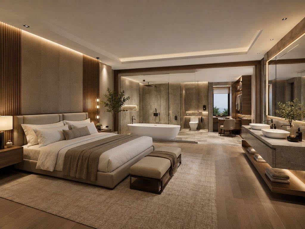 Thiết kế nhà vệ sinh trong phòng ngủ 30m2
