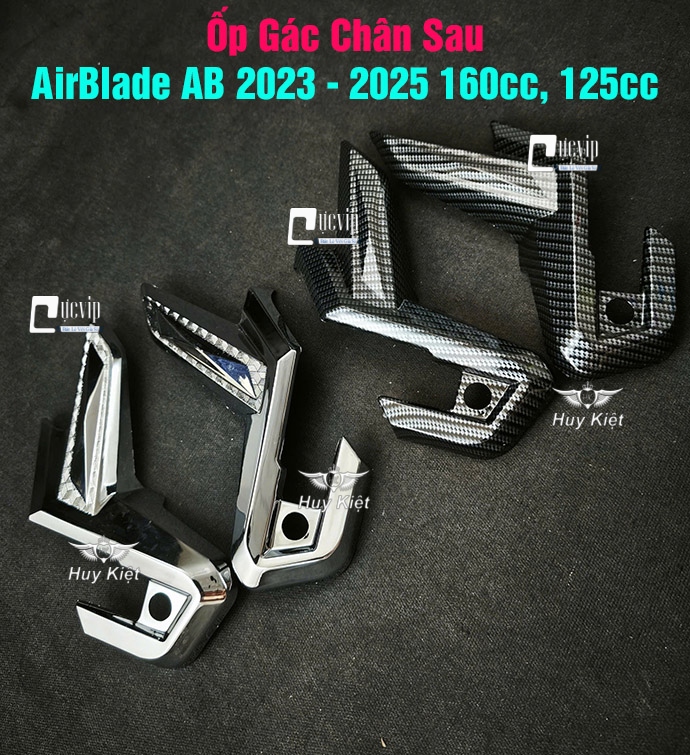 Ốp Gác Chân Sau AirBlade AB 2023 - 2025 160cc, 125cc Xi Mạ Crom, Carbon MS6804