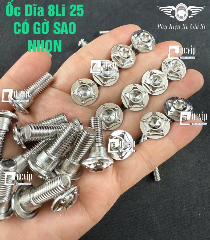 Ốc Dĩa 8Li 25 CÓ GỜ SAO NHỌN Win V1 V2 V3, Wave, Dream, Future, Sonic, Vision (Giá 1 Con) MS6762
