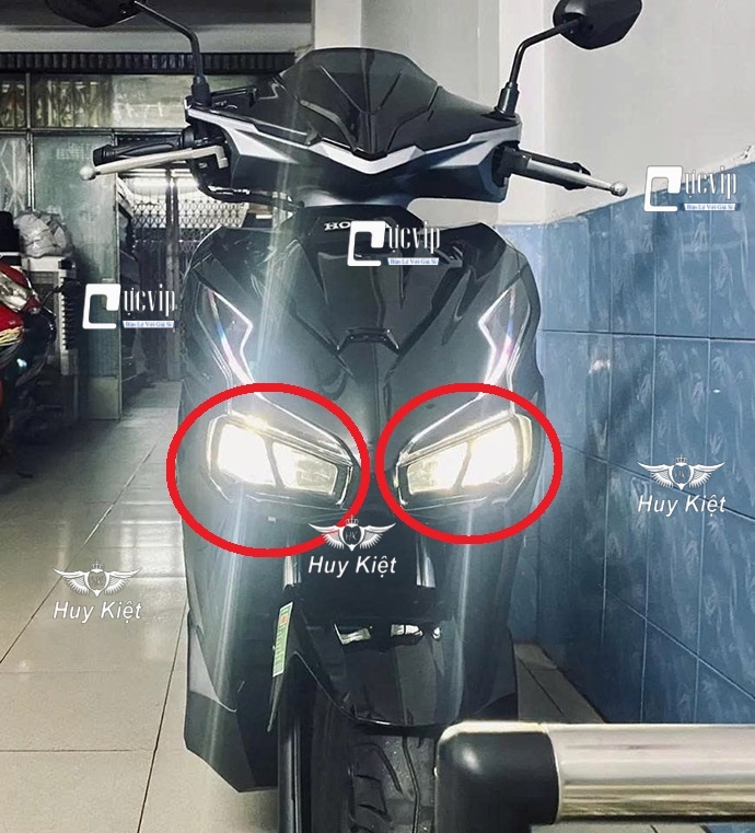 Ốp Viền Đèn Pha AirBlade AB 2023 - 2025 160cc, 125cc Xi Mạ Crom, Carbon MS6815