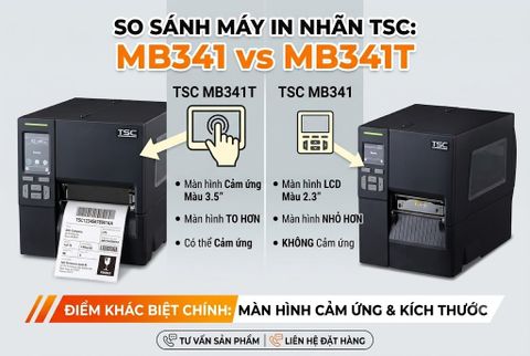 TSC MB341 và MB341T: Giải pháp in tem công nghiệp 300dpi chính xác cao