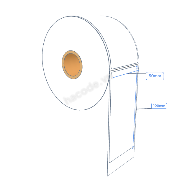 Decal giấy (50x100)mm x 50m