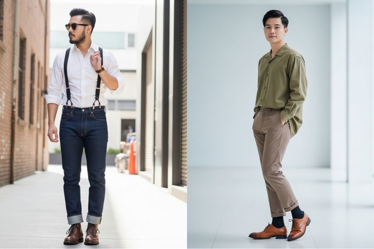 Cách phối đồ nam phối đồ nam retro hiện đại