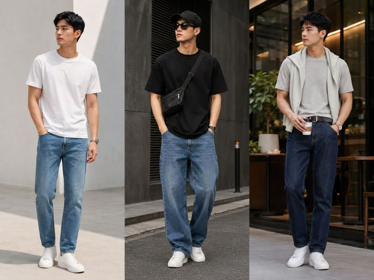 Một combo basic có thể biến hóa từ tối giản đến streetwear