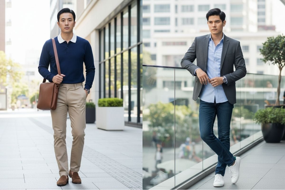 Phong cách smart-casual đơn giản linh hoạt cho mọi dịp