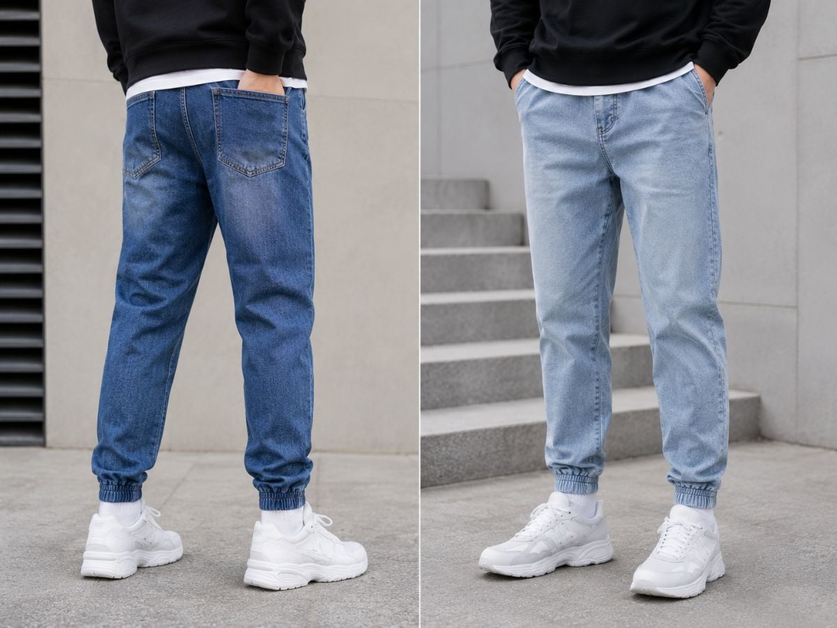 Quần jogger jeans mang nét bụi bặm, cá tính nhưng vẫn thoải mái