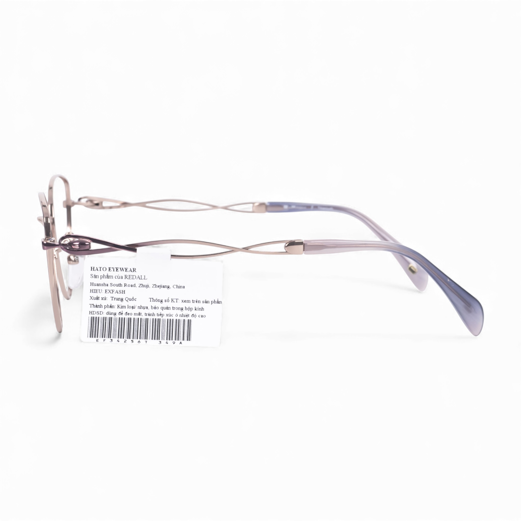 Exfash EF34256T Cat Eye Gọng Kính Titanium Nhật