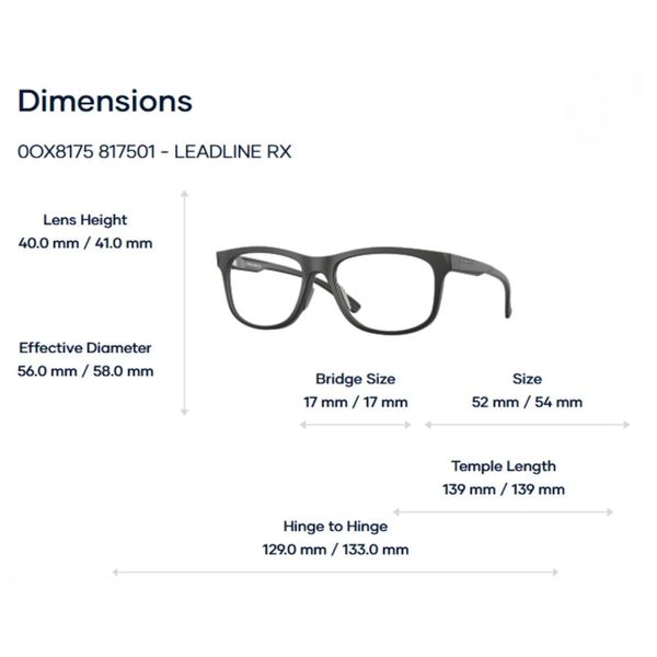 Gọng Kính Oakley Leadline RX 0OX8175 – Chính Hãng Luxottica