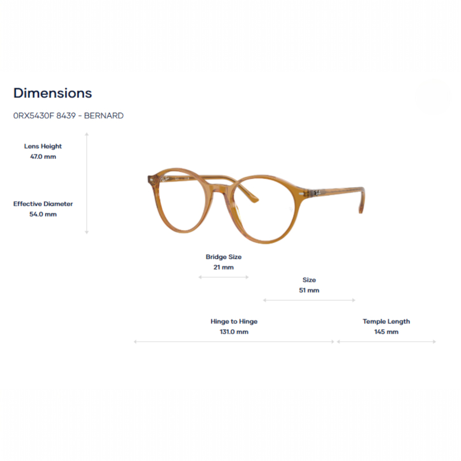 Ray-Ban 0RX5430F Gọng Kính Bernard - Tem Chính Hãng Luxottica