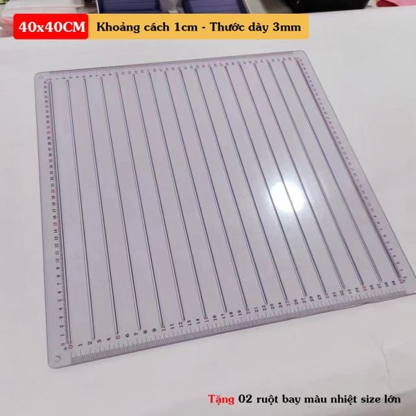 Thước kẻ dòng kẻ ô tạo khuôn căn chỉnh không gian viết thư pháp chất liệu PVC cao cấp