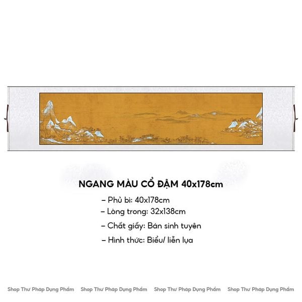 Biểu liễn lụa tống cẩm màu cổ nhã viết thư pháp