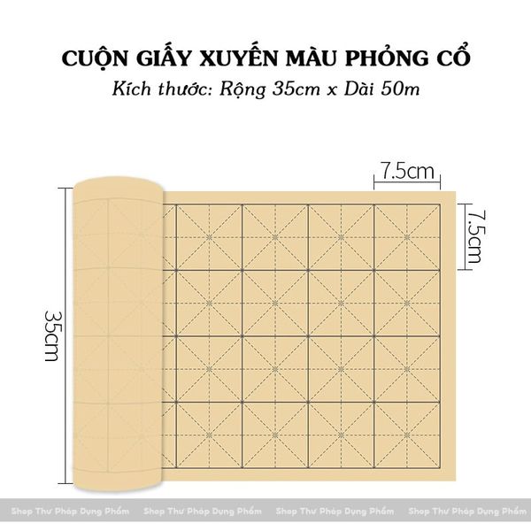 Cuộn giấy viết thư pháp ô mễ thấm mực không loang dễ viết