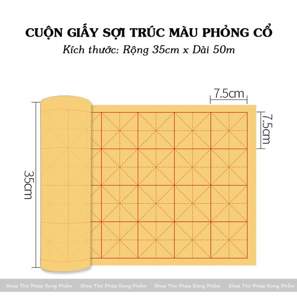 Cuộn giấy viết thư pháp ô mễ thấm mực không loang dễ viết
