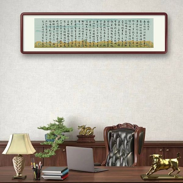 Cuộn giấy xuyến chỉ cao cấp in tranh sơn thủy viết thư pháp