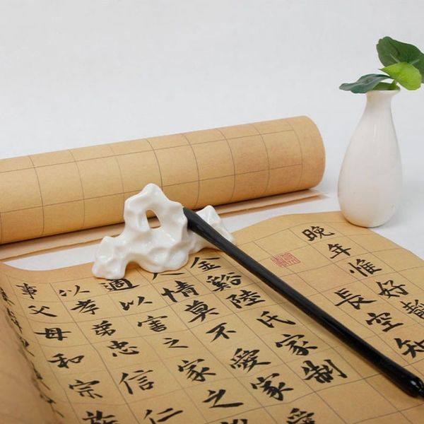 Cuộn giấy xuyến chỉ cao cấp màu cổ Lan Đình viết thư pháp