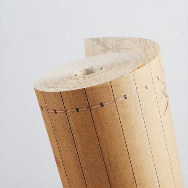 Giấy xuyến chỉ in hình thẻ tre viết chữ tiểu khải tác phẩm thư pháp