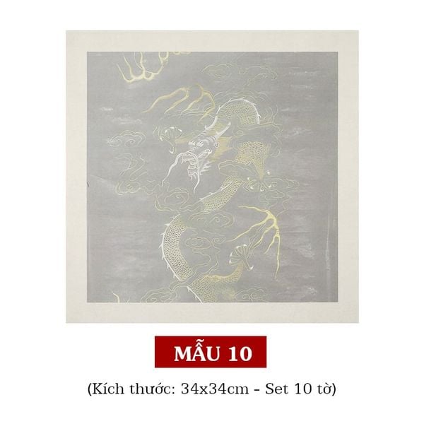 Giấy xuyến sáp 34x34cm chất giấy thấm mực không loang hoa văn tinh tế