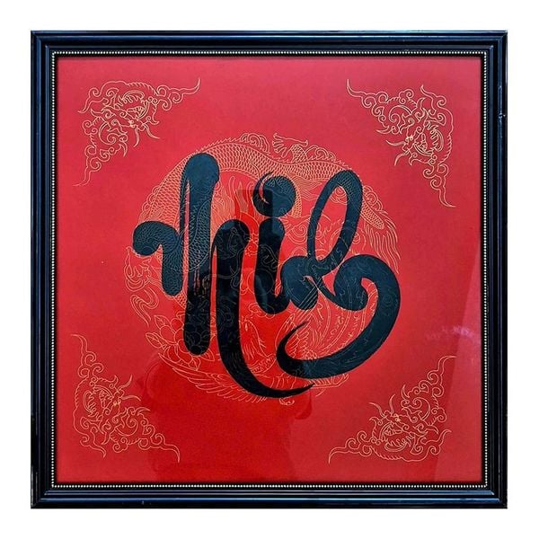 Giấy xuyến chỉ màu đỏ viết thư pháp