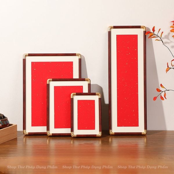 Khung tranh ảnh viết thư pháp để bàn có chân chống tặng kèm giấy