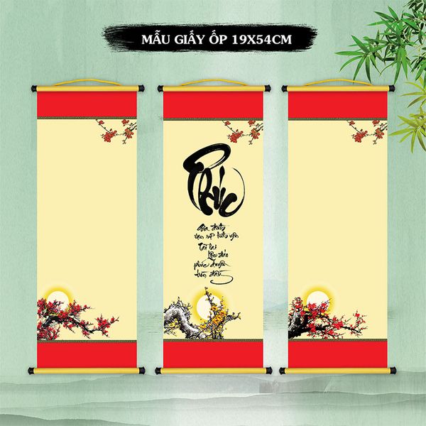 Giấy viết thư pháp giấy ốp in tranh 19x54 mẫu mới nhất giá rẻ
