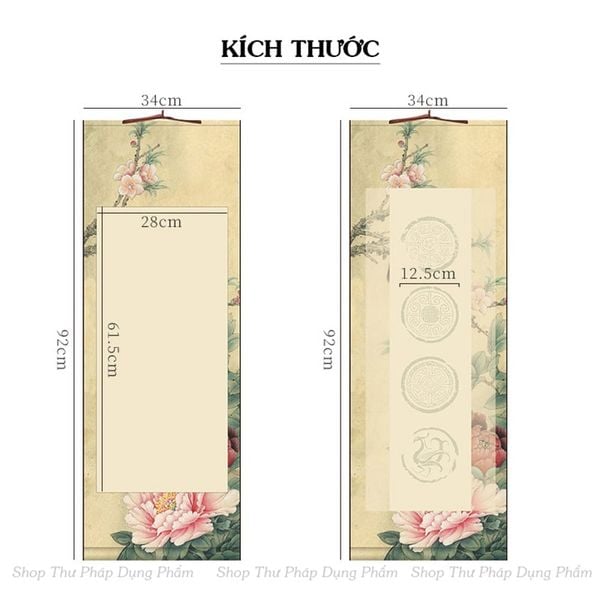 Biểu liễn thư pháp in tranh điểu ngữ hoa hương