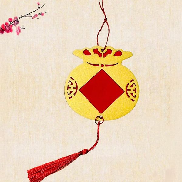 Thẻ giấy treo đang, treo trang trí túi lộc