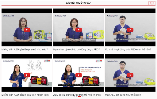 Các dòng máy sốc tim AED phổ biến tại Việt Nam