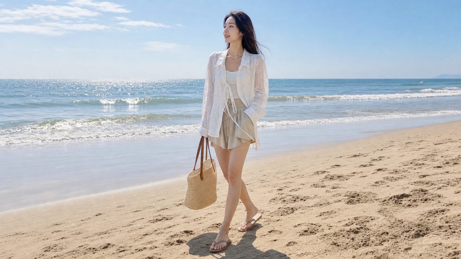 Sơ mi oversized phối bikini hoặc áo hai dây bên trong cho Đà Nẵng