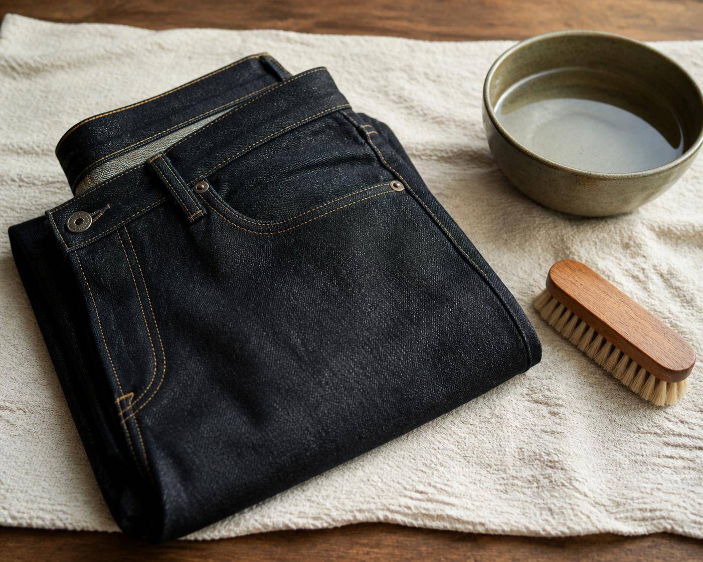 Nhược điểm của raw denim là cứng, kén chăm sóc và cần kiên nhẫn