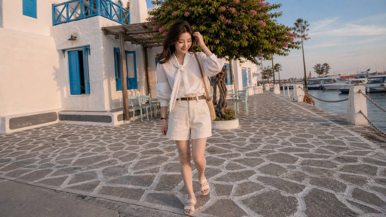 Sơ mi linen phối quần short hoặc quần suông nhẹ cho Đà Nẵng
