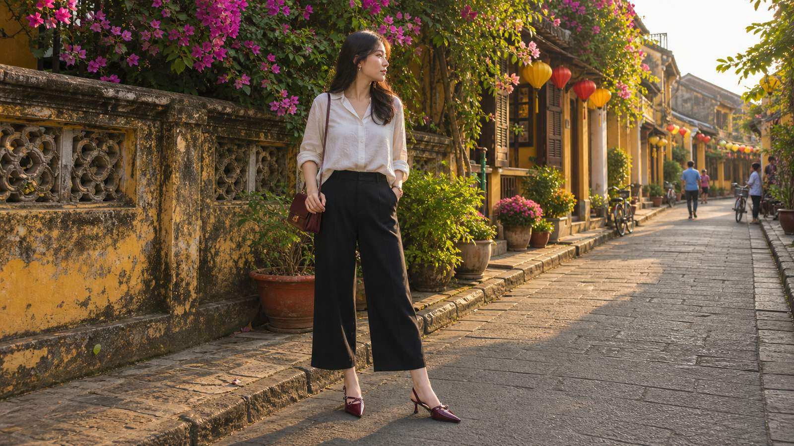 Xanh pastel, xanh denim nhạt và olive nhẹ giúp ảnh hài hòa hơn
