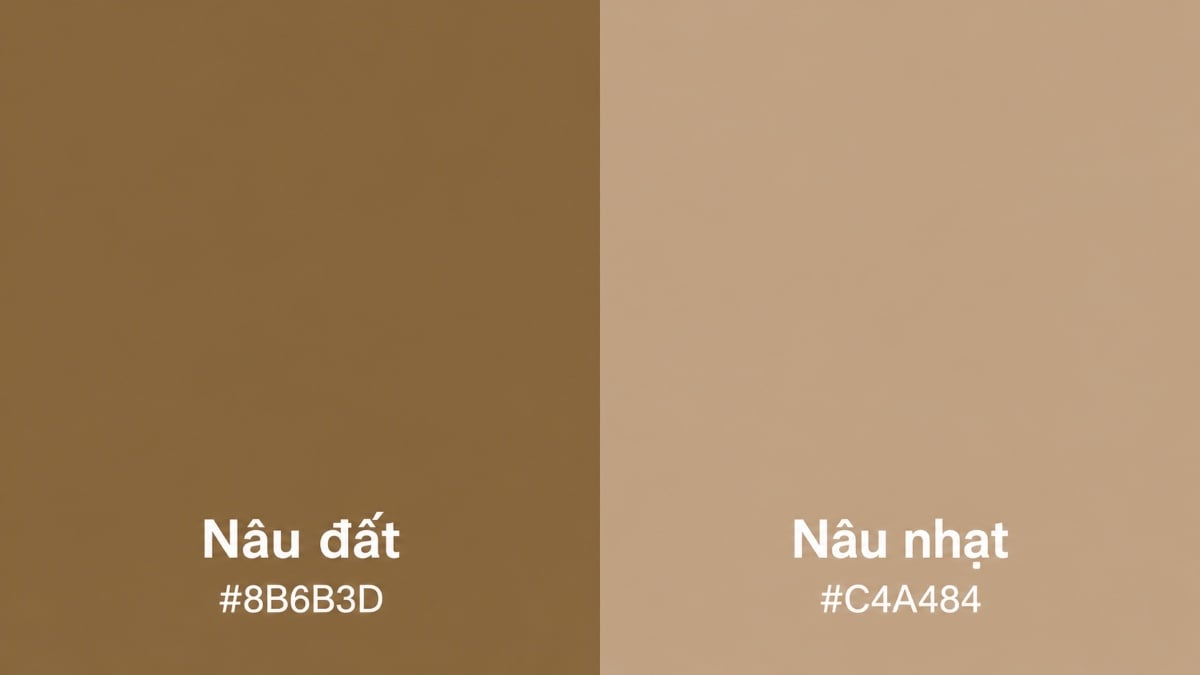 Nâu đất hoặc nâu nhạt